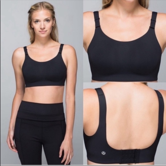 Lululemon Booby Bracer Full Support Adjustable Sports Bra - 38DD Black - Picture 2 of 6